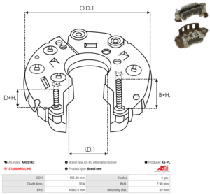 Pont de diode alternateur ARC5143