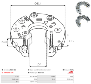 Pont de diode alternateur ARC4040S