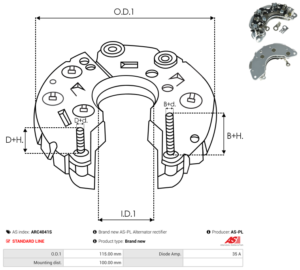 Pont de diode alternateur ARC4041S
