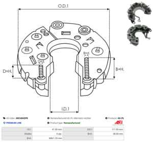 Pont de diode alternateur ARC4042PR