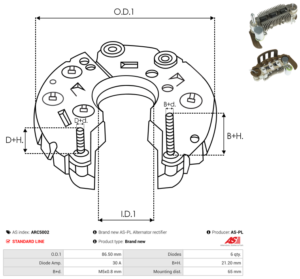 Pont de diode alternateur ARC5002