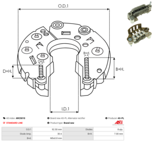 Pont de diode alternateur ARC5010