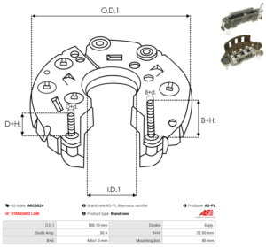 Pont de diode alternateur ARC5024