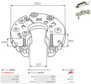 Pont de diode alternateur ARC5025