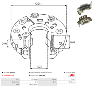 Pont de diode alternateur ARC5028