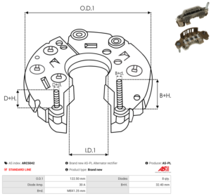 Pont de diode alternateur ARC5042