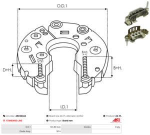 Pont de diode alternateur ARC5042A