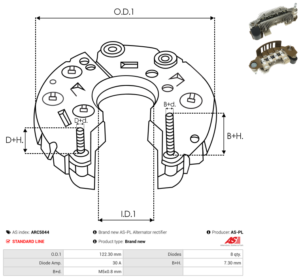 Pont de diode alternateur ARC5044
