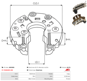 Pont de diode alternateur ARC5056