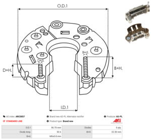 Pont de diode alternateur ARC5057