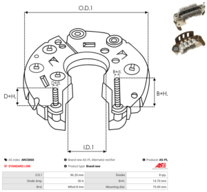 Pont de diode alternateur ARC5060