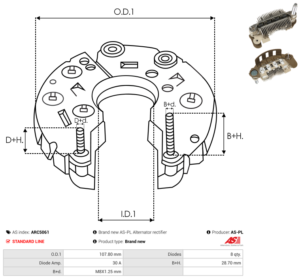 Pont de diode alternateur ARC5061