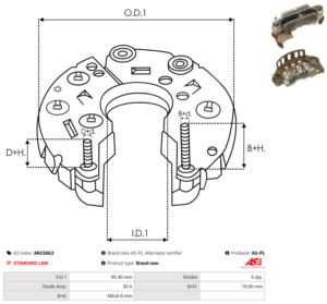 Pont de diode alternateur ARC5063