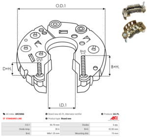Pont de diode alternateur ARC5066
