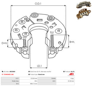 Pont de diode alternateur ARC5069