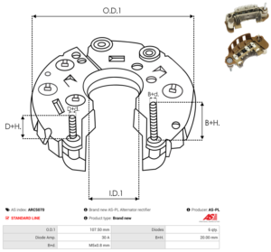 Pont de diode alternateur ARC5070