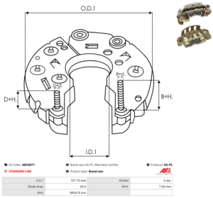 Pont de diode alternateur ARC5071