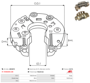 Pont de diode alternateur ARC5073
