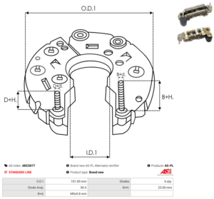 Pont de diode alternateur ARC5077