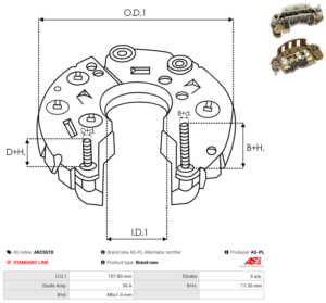 Pont de diode alternateur ARC5078