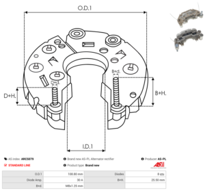 Pont de diode alternateur ARC5079