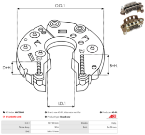 Pont de diode alternateur ARC5080