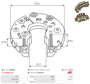 Pont de diode alternateur ARC5082