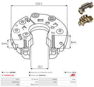Pont de diode alternateur ARC5083
