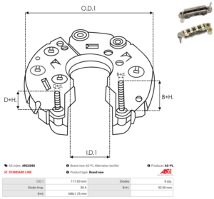 Pont de diode alternateur ARC5085