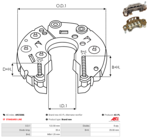 Pont de diode alternateur ARC5086