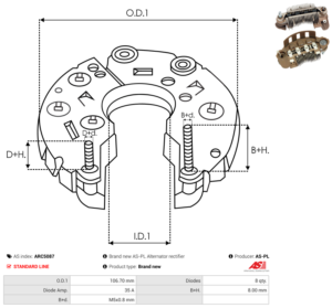 Pont de diode alternateur ARC5087