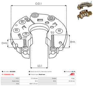 Pont de diode alternateur ARC5089