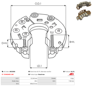 Pont de diode alternateur ARC5090