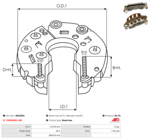 Pont de diode alternateur ARC5094