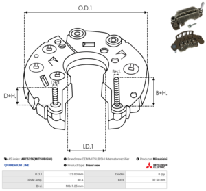 Pont de diode alternateur ARC5256(MITSUBISHI)
