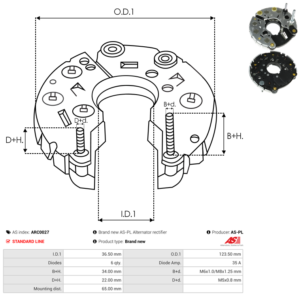 Pont de diode alternateur ARC0027