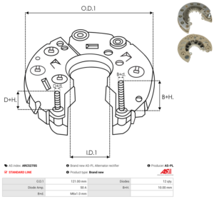 Pont de diode alternateur ARC5270S