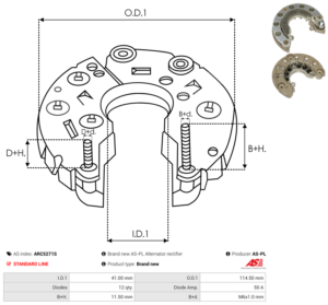 Pont de diode alternateur ARC5271S