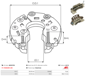 Pont de diode alternateur ARC5275S