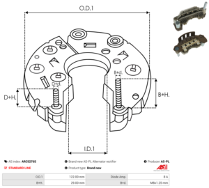 Pont de diode alternateur ARC5276S