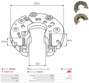 Pont de diode alternateur ARC5278S