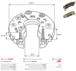 Pont de diode alternateur ARC5284S