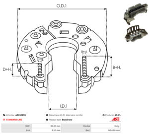 Pont de diode alternateur ARC5285S