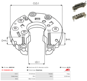 Pont de diode alternateur ARC5144