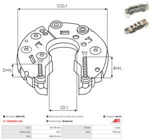 Pont de diode alternateur ARC5145