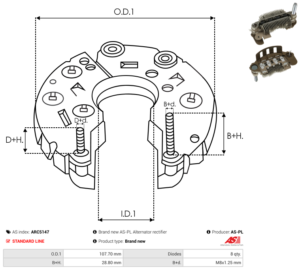 Pont de diode alternateur ARC5147