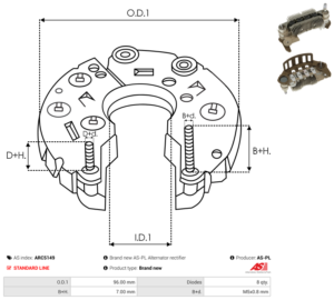 Pont de diode alternateur ARC5149