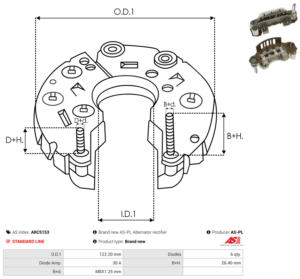 Pont de diode alternateur ARC5153