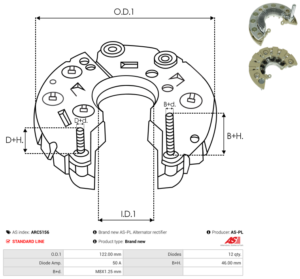 Pont de diode alternateur ARC5156
