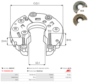 Pont de diode alternateur ARC5157